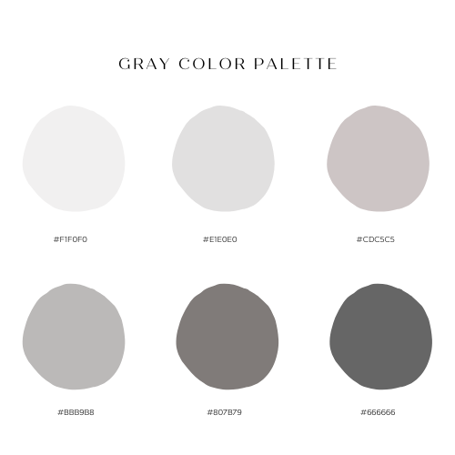 Biophilic Interior design, gray color palete