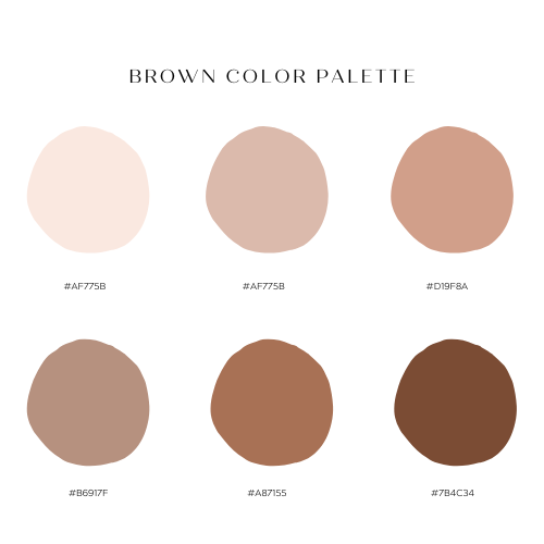 Biophilic color palette, Browns