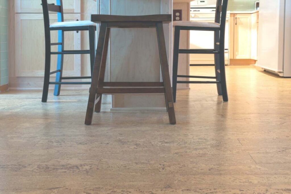 Kitchen with cork floors