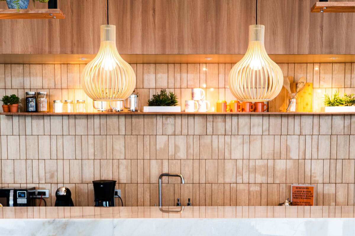 Rounded kitchen pendant lights