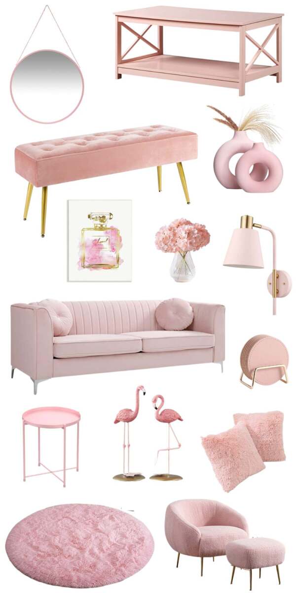 Blush Pink Home Decor Furniture, Accessories & Decor