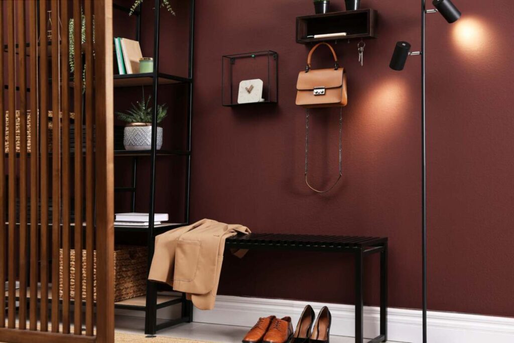 Entryway with a bench