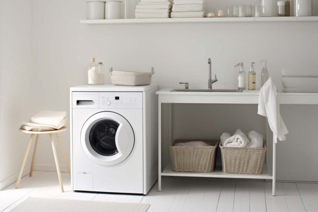White small laundry room